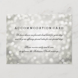Elegante accommodatie Zilveren glitterlampen Briefkaart