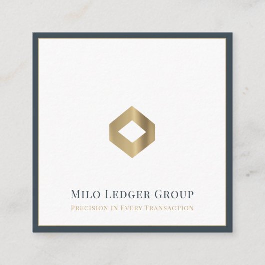 Elegante accountant CPA Tax Consultant Vierkante Visitekaartje (Voorkant)