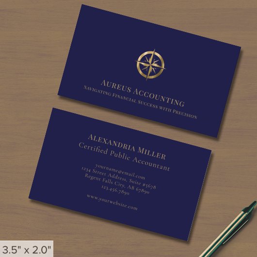 Elegante accountant Visitekaartjes