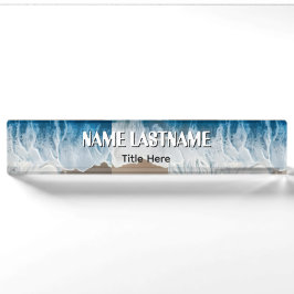Elegante achtergrond aangepaste naam naambordje