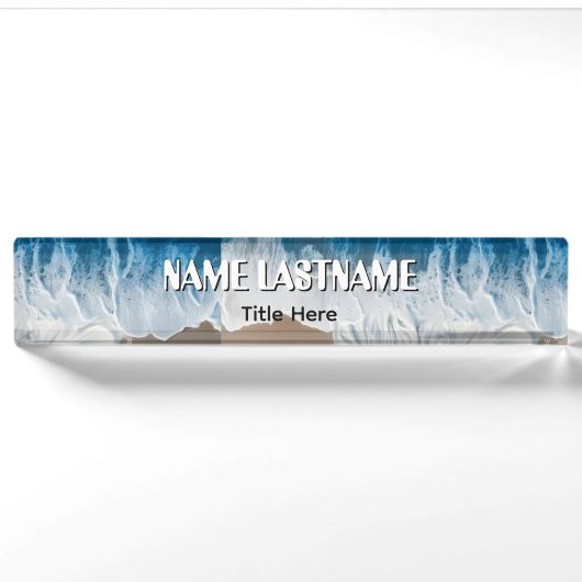 Elegante achtergrond aangepaste naam naambordje (Voorkant)