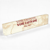 Elegante achtergrond aangepaste naam naambordje