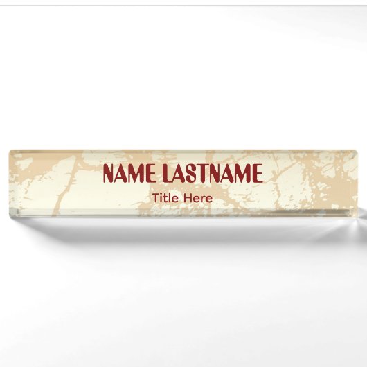 Elegante achtergrond aangepaste naam naambordje (Voorkant)