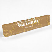 Elegante achtergrond aangepaste naam naambordje