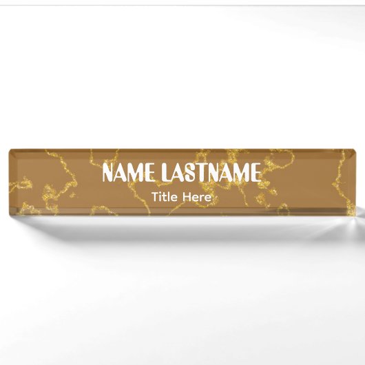 Elegante achtergrond aangepaste naam naambordje (Voorkant)