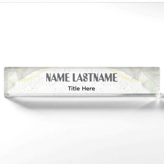 Elegante achtergrond aangepaste naam naambordje (Voorkant)
