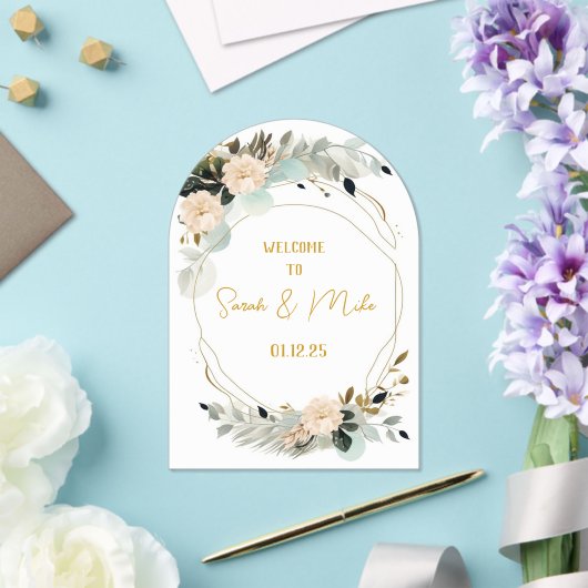 Elegante acryl boog moderne bruiloft uitnodiging (Insitu (Huwelijk))