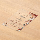 Elegante acryl bruiloft uitnodiging (Laagn)