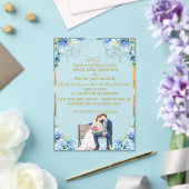 Elegante acryl bruiloft uitnodiging met goud en b (Insitu (Huwelijk))