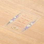 Elegante Acryl Trouw Uitnodiging (Laagn)
