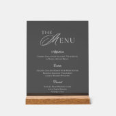 Elegante Acryl Trouwmenu Bord (Voorkant)
