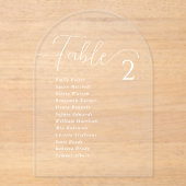 Elegante Acryl Trouwstoel Grafiek Kaarten (Voorkant)