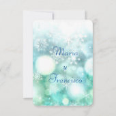 Elegante Acuarela Copo de Nieve Reserva la Fecha Save The Date (Achterkant)