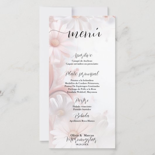 Elegante acuarela rubor rosa margaritas (Voorkant)