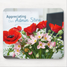 Elegante Admin-dag Florale Bedankje Ontwerp Muismat