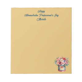 Elegante administratieve professionalsdag in goud notitieblok