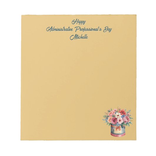 Elegante administratieve professionalsdag in goud notitieblok (Voorkant)