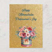 Elegante Administrative Professionals Day in goud Briefkaart (Voorkant)