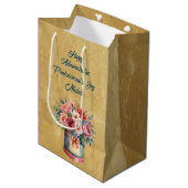 Elegante Administrative Professionals Day in goud Medium Cadeauzakje (Voorkant Gekanteld)