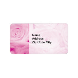 Elegante adres stickers | Roze roos bloemontwerp