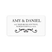 Elegante Adresetiketten Stickers Script Scroll (Voorkant)