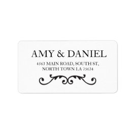 Elegante Adresetiketten Stickers Script Scroll