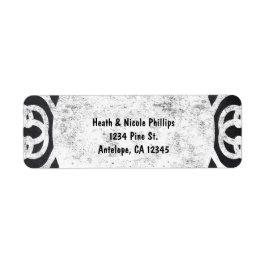 Elegante adreslabels met krijtframe voor uitnodigi etiket