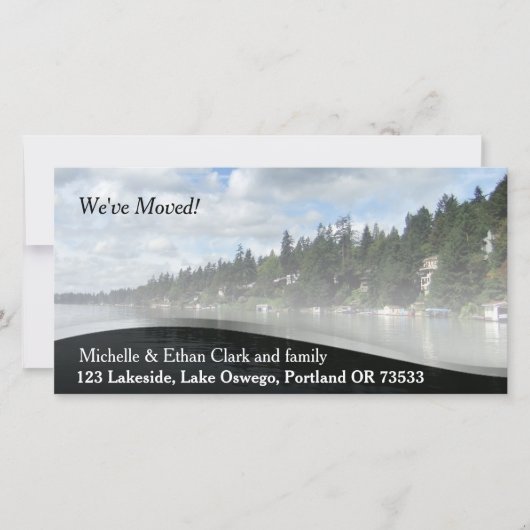 Elegante adreswijziging Aangepaste fotokaart Aankondiging (Voorkant)