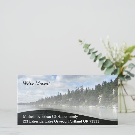 Elegante adreswijziging Aangepaste fotokaart Aankondiging (Staand voorkant)