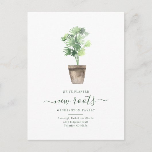 Elegante adreswijziging aankondigingskaart (Voorkant)