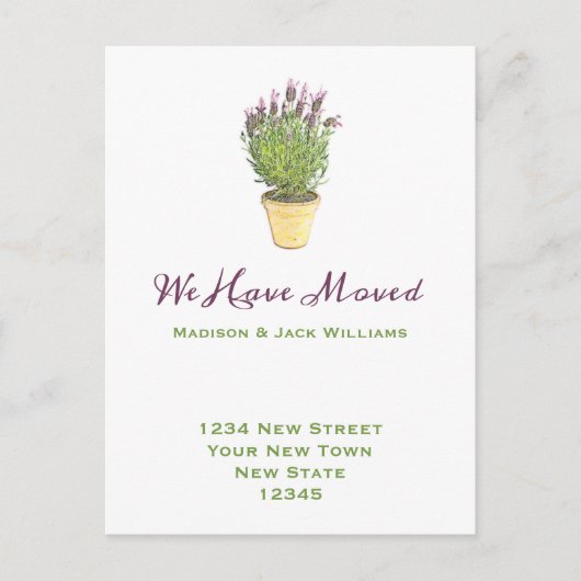 Elegante adreswijziging | Verhuisbericht Briefkaart (Voorkant)