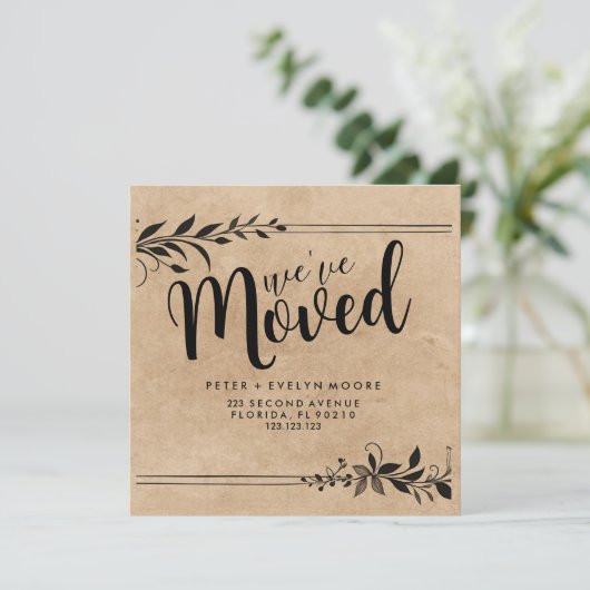 elegante Adreswijziging we zijn verhuisd Aankondiging (Staand voorkant)