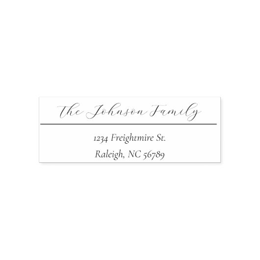 elegante adreszegel  zelfinktende stempel (Design)
