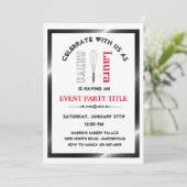 Elegante Adult Baker Bakery Party Custom Invitatio Kaart (Staand voorkant)
