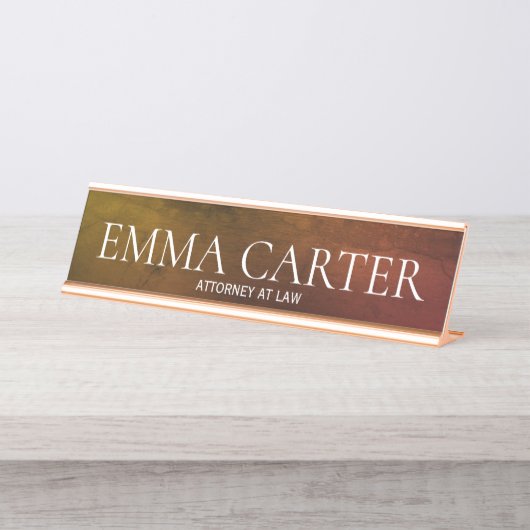 Elegante advocaat bureau naambordje (Voorkant)