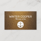Elegante advocaat kopergoud professional visitekaartje (Voorkant)