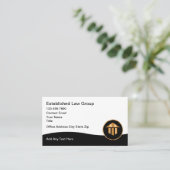 Elegante advocaat logo visitekaartjes (Staand voorkant)