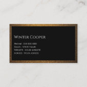 Elegante advocaat zwart en goud koper professional visitekaartje (Achterkant)