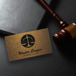 Elegante advocaat zwart en goud koper professionee visitekaartje