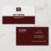 Elegante afdichting bruin en wit visitekaartje (Voorkant / Achterkant)