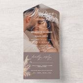 Elegante afdichting en stuur Boho | Het huwelijk v All In One Uitnodiging (Binnen)