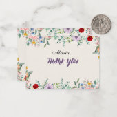 Elegante afdrukbare dank u notitiekaartje (Voorkant / Achterkant in situ)