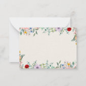 Elegante afdrukbare dank u notitiekaartje (Achterkant)