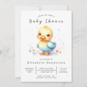 Elegante afdrukbare eend baby shower kaart (Voorkant)