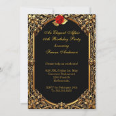 Elegante Affaire Rode Rose Jurk Tuxedo Gouden Verj Kaart (Achterkant)