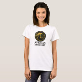 Elegante Afrika Ritmische Stam Drum Dans T-shirt (Voorkant volledig)