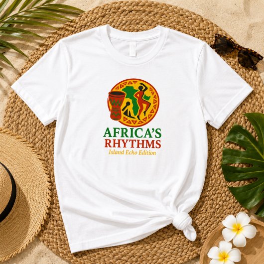 Elegante Afrika Ritmische Stam Drum Dans T-shirt