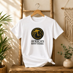 Elegante Afrika Ritmische Stam Drum Dans T-shirt