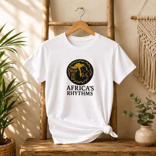 Elegante Afrika Ritmische Stam Drum Dans T-shirt