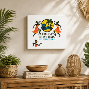 Elegante Afrikaanse Eiland Sfeer Canvas Afdruk